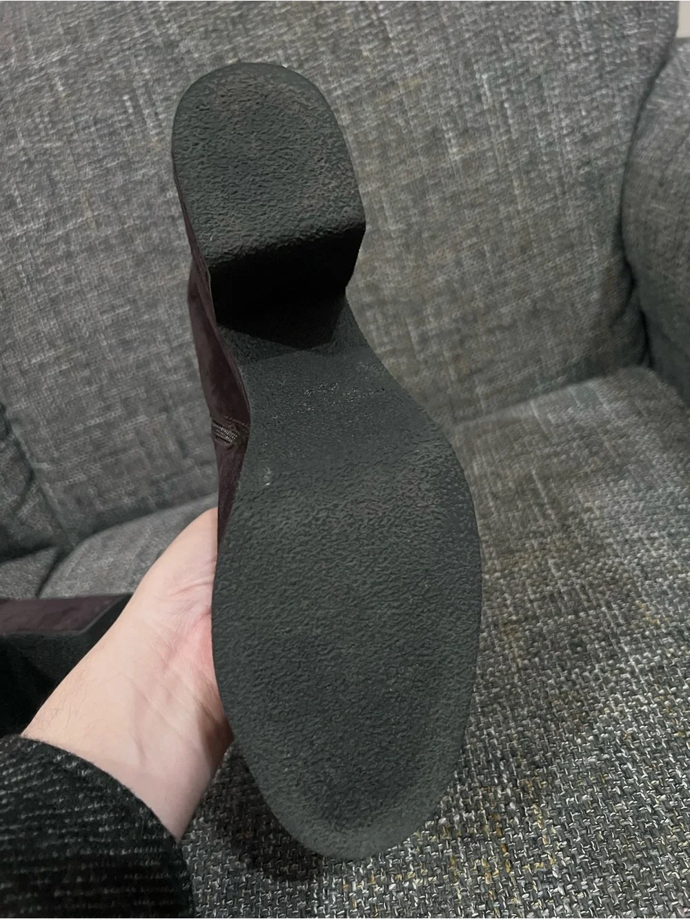 Dries Van Noten genuine suede brown platform boots 38 1/2
